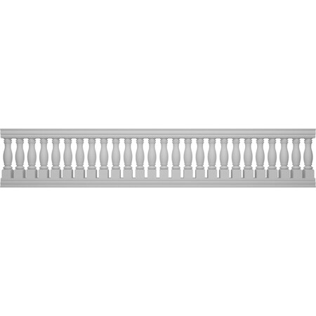 Ekena Millwork Fiberthane Embassy Balustrade Railing Kit, Style J (7" On-Center Spacing to Pass 4" Sphere Code) BALK37X180EMJ